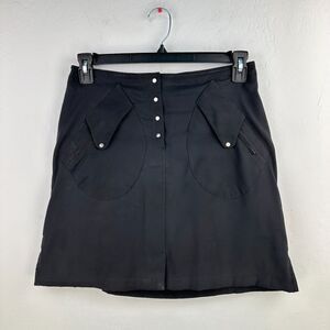 Vintage Jamie Sadock Skort Womens 4‎ Black Golf Tennis Pickleball Funky 90s